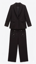 Tailleur con aplicazioni