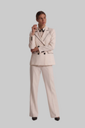 Tailleur con bordi a contrasto