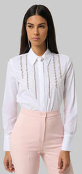 Camicia con applicazioni