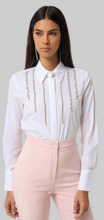 Camicia con applicazioni