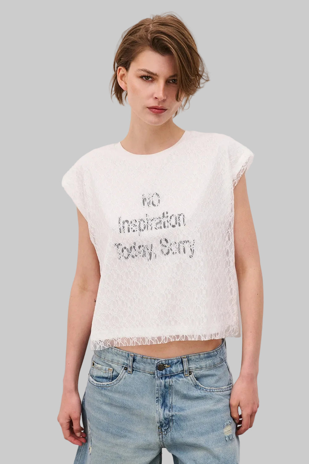 T-shirt in pizzo